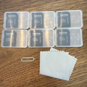 SanDisk Adapter for Micro SD Card SDXC SDHC TF Memory Card Adapter Lot Of 6